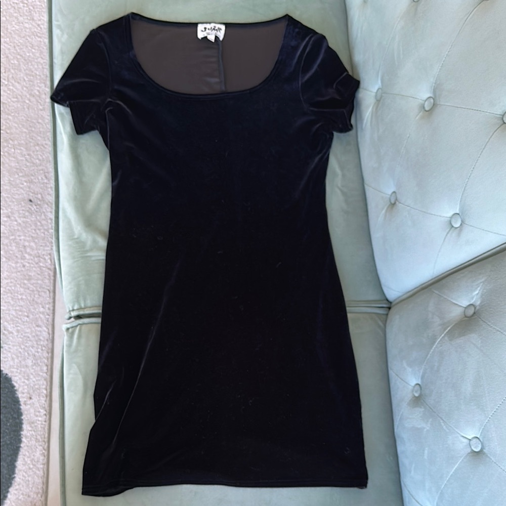 Jump Black Velvet Mini Dress